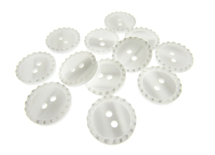 Round Two Tone Shimmer Bead Edge Buttons -- Choice of 9 Bright Colours 3 Sizes - ThreadandTrimmings