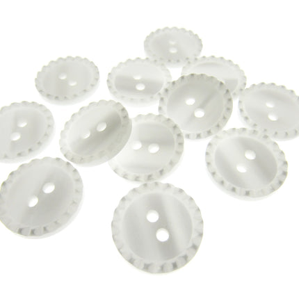 Round Two Tone Shimmer Bead Edge Buttons -- Choice of 9 Bright Colours 3 Sizes - ThreadandTrimmings