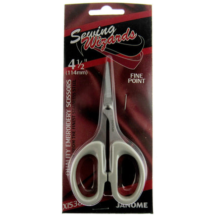 Embroidery Scissors by Janome - Standard & Fine Point - 4" or 4 1/2"