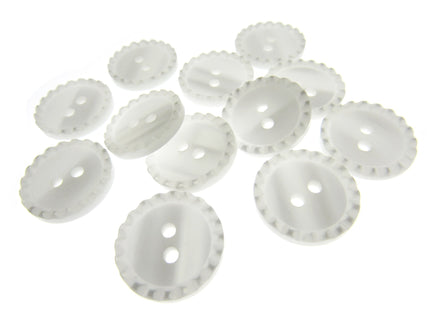 Round Two Tone Shimmer Bead Edge Buttons -- Choice of 9 Bright Colours 3 Sizes - ThreadandTrimmings