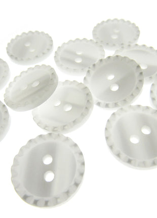 Round Two Tone Shimmer Bead Edge Buttons -- Choice of 9 Bright Colours 3 Sizes - ThreadandTrimmings