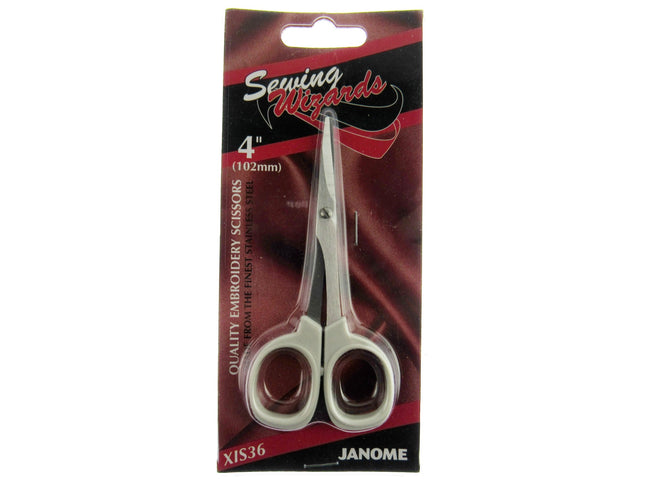 Embroidery Scissors by Janome - Standard & Fine Point - 4" or 4 1/2"