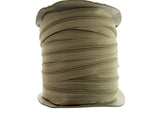 Continuous Nylon Zip Chain - Beige - No 3 or No 5 Weight - Choose Your Length