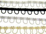 Bridal Button Looping with Elasticated Loops For Corsets - 10mm Wide - 4 Colours