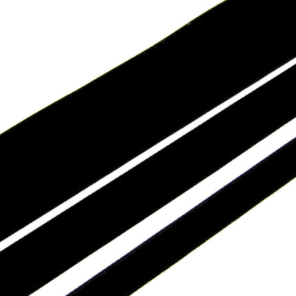 Black Velvet Ribbon Available in 3 Widths Price per meter 9 16 22mm - ThreadandTrimmings