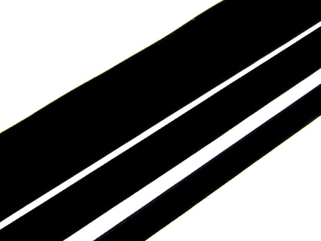 Black Velvet Ribbon Available in 3 Widths Price per meter 9 16 22mm - ThreadandTrimmings