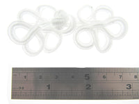 Frog Fasteners - 5 Pcs Pack of Black, White or Ivory -75mm x 30mm When Fastened