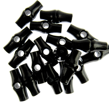 Baby Toggle Buttons 25mm 1 Inch Plastic Bamboo Design Choice of Colours & Qty - ThreadandTrimmings