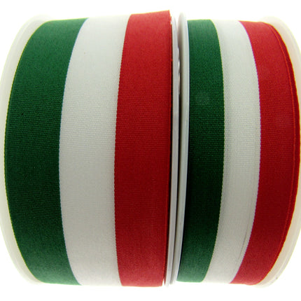 Italian National Ribbon in Green, White & Red - A Nice Italian Patriotic Ribbon - ThreadandTrimmings