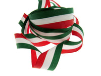 Italian National Ribbon in Green, White & Red - A Nice Italian Patriotic Ribbon