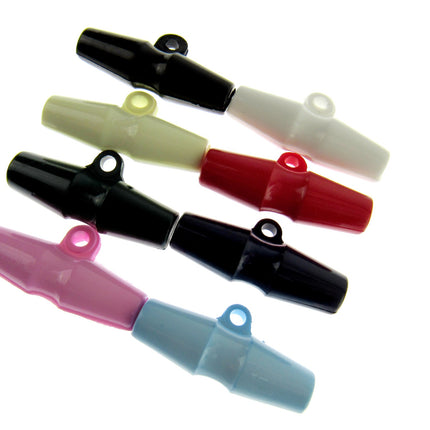 Duffle Coat Toggle Barrel Buttons with Shank 32mm Plastic Choose Col & Qty CT153 - ThreadandTrimmings