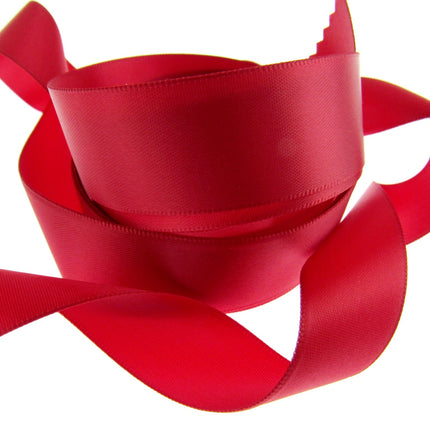 Double Sided Satin Ribbon with a Woven Edge - 25mm (1") - Quality Ribbon - ThreadandTrimmings