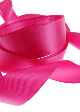 Double Sided Satin Ribbon with a Woven Edge - 25mm (1") - Quality Ribbon - ThreadandTrimmings