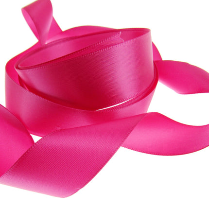 Double Sided Satin Ribbon with a Woven Edge - 25mm (1") - Quality Ribbon - ThreadandTrimmings