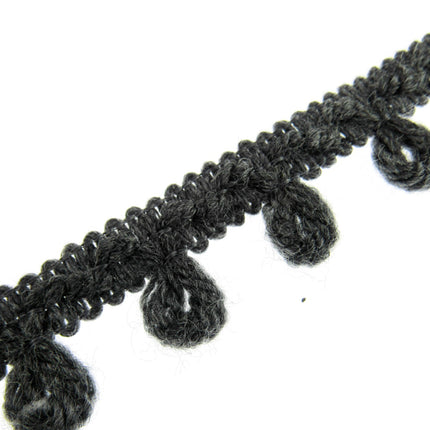 Woolen Braided Fringe Trimmings - Natural Colour Mix - 25mm - Trim By The Meter