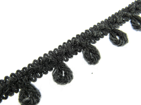Woolen Braided Fringe Trimmings - Natural Colour Mix - 25mm - Trim By The Meter