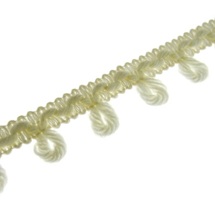 Woolen Braided Fringe Trimmings - Natural Colour Mix - 25mm - Trim By The Meter