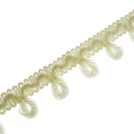 Woolen Braided Fringe Trimmings - Natural Colour Mix - 25mm - Trim By The Meter