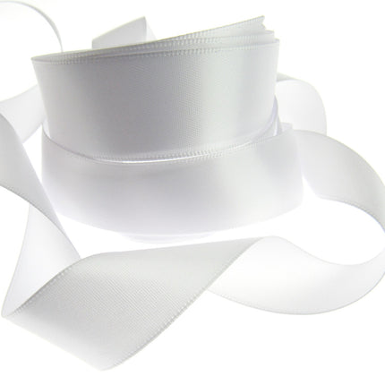 Double Sided Satin Ribbon with a Woven Edge - 25mm (1") - Quality Ribbon - ThreadandTrimmings