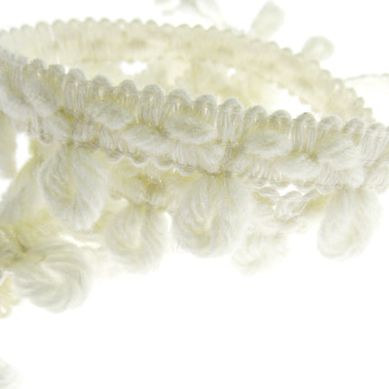 Woolen Braided Fringe Trimmings - Natural Colour Mix - 25mm - Trim By The Meter