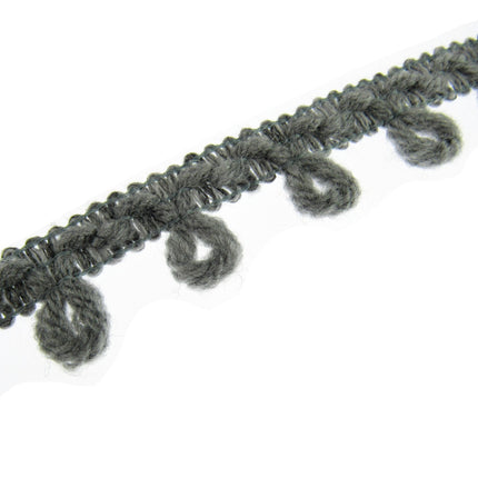 Woolen Braided Fringe Trimmings - Natural Colour Mix - 25mm - Trim By The Meter