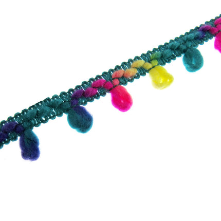 Woolen Unicorn Braided Trim - Truly Beautiful Colour Mix - 25mm - By The Meter