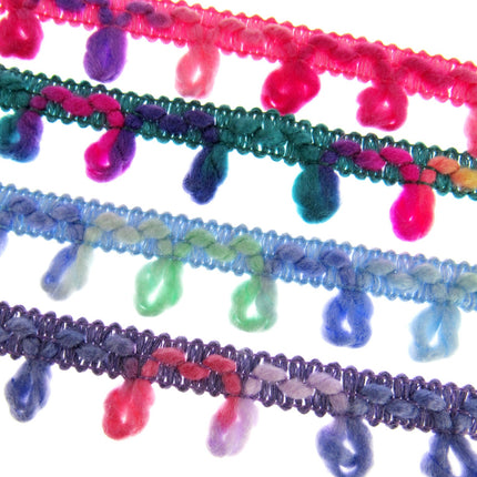 Woolen Unicorn Braided Trim - Truly Beautiful Colour Mix - 25mm - By The Meter