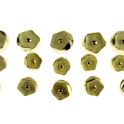 Round Gold Poppy Button Plastic Button With Shank 3 Sizes Choose Pack Size CX25