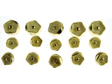 Round Gold "Poppy Head" Plastic Button - With Shank - 3 Sizes - Choose Pack Size