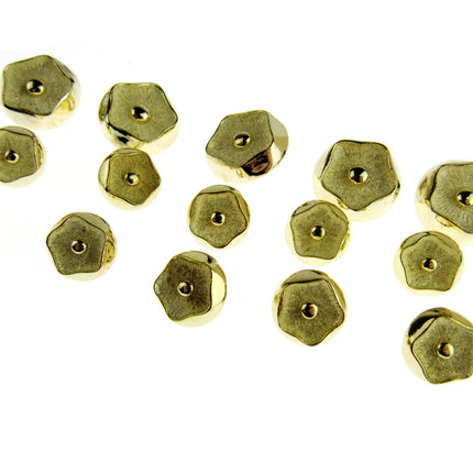 Round Gold Poppy Button Plastic Button With Shank 3 Sizes Choose Pack Size CX25