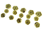 Round Gold "Poppy Head" Plastic Button - With Shank - 3 Sizes - Choose Pack Size