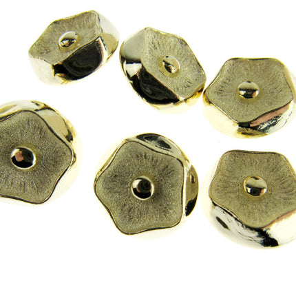 Round Gold Poppy Button Plastic Button With Shank 3 Sizes Choose Pack Size CX25