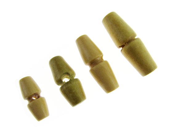 Natural Hard Wooden Duffle Coat Toggle Buttons with Single Drilled Hole CW31