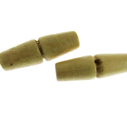 Natural Hard Wooden Duffle Coat Toggle Buttons with Single Drilled Hole CW31 - ThreadandTrimmings