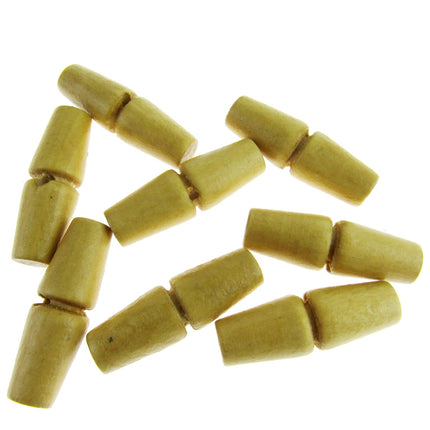 Natural Hard Wooden Duffle Coat Toggle Buttons with Single Drilled Hole CW31 - ThreadandTrimmings