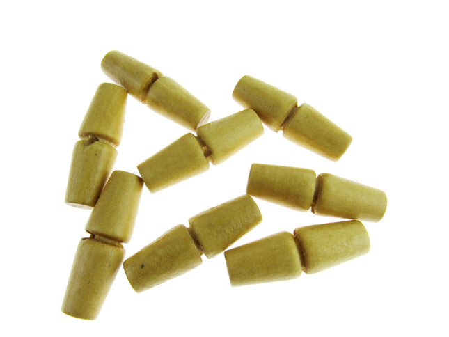 Natural Hard Wooden Duffle Coat Toggle Buttons with Single Drilled Hole CW31 - ThreadandTrimmings