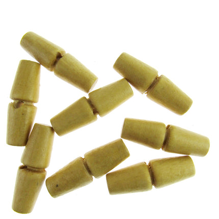 Natural Hard Wooden Duffle Coat Toggle Buttons with Single Drilled Hole CW31 - ThreadandTrimmings