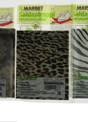 Iron-on Mending Repair Patch Fabric by Marbet - Snake Leopard Zebra -40cm x 15cm - ThreadandTrimmings