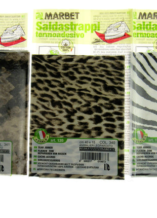 Iron-on Mending Repair Patch Fabric by Marbet - Snake Leopard Zebra -40cm x 15cm - ThreadandTrimmings