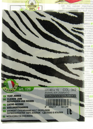 Iron-on Mending Repair Patch Fabric by Marbet - Snake Leopard Zebra -40cm x 15cm - ThreadandTrimmings