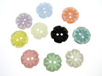 Round Daisy Flower Cut Polyester Buttons - 3 Sizes - 13mm / 15mm / 18mm CP8