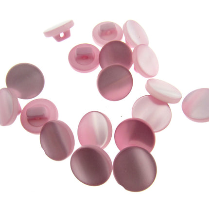 Small Round Pastel Rainbow Shank Buttons 13mm Choose from 9 Colour Ways CP6 - ThreadandTrimmings