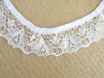 Gathered Frilled Lace with Large Daisy - 25mm / 1.0" - Nottingham Lace - 2050F