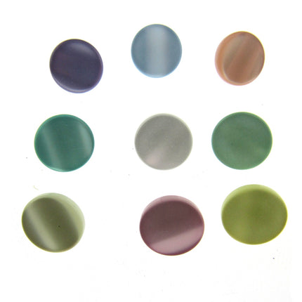 Small Round Pastel Rainbow Shank Buttons 13mm Choose from 9 Colour Ways CP6 - ThreadandTrimmings