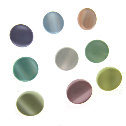 Small Round Pastel Rainbow Shank Buttons 13mm Choose from 9 Colour Ways CP6 - ThreadandTrimmings