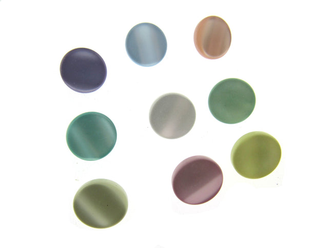 Small Round Pastel Rainbow Shank Buttons 13mm Choose from 9 Colour Ways CP6 - ThreadandTrimmings