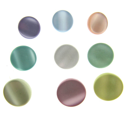 Small Round Pastel Rainbow Shank Buttons 13mm Choose from 9 Colour Ways CP6 - ThreadandTrimmings