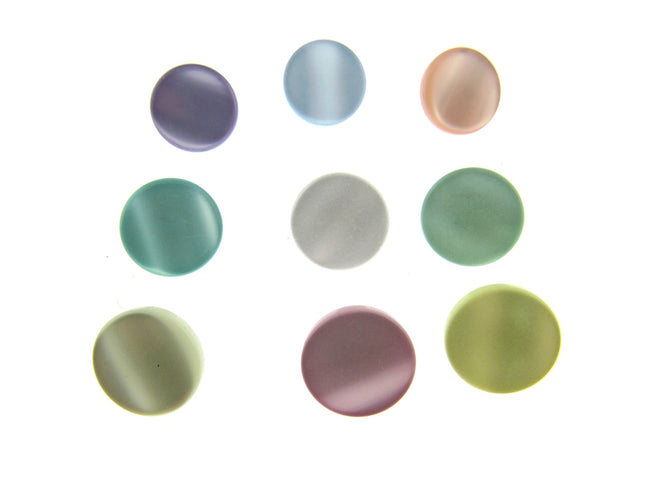 Small Round Pastel Rainbow Shank Buttons 13mm Choose from 9 Colour Ways CP6 - ThreadandTrimmings