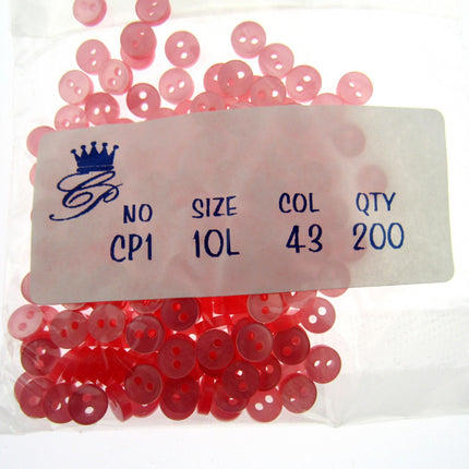 Mini Doll Buttons Dolly Soft Toy Clothes 6mm Micro Buttons 200pc Pack 22 Cols