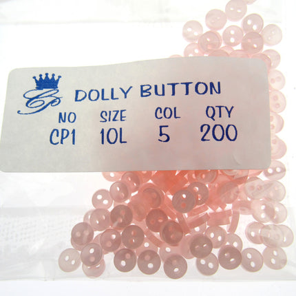 Mini Doll Buttons Dolly Soft Toy Clothes 6mm Micro Buttons 200pc Pack 22 Cols